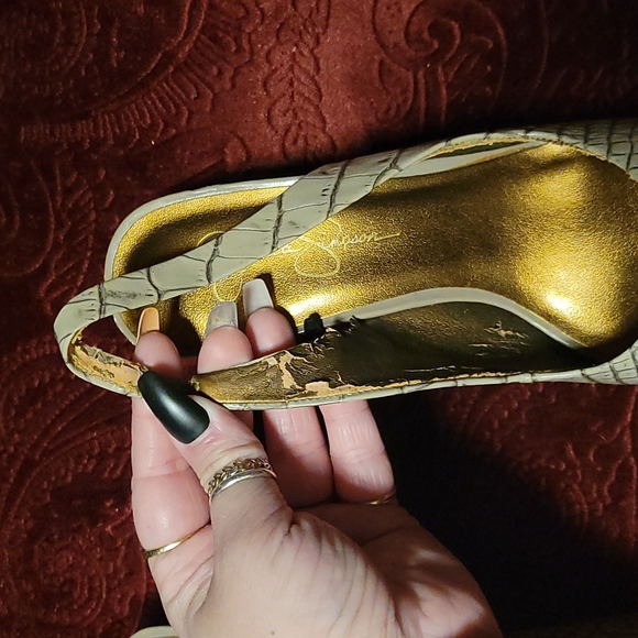 ๐ Jessica Simpson Size 8 Alligator Print High Heels - Picture 4 of 13